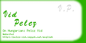vid pelcz business card